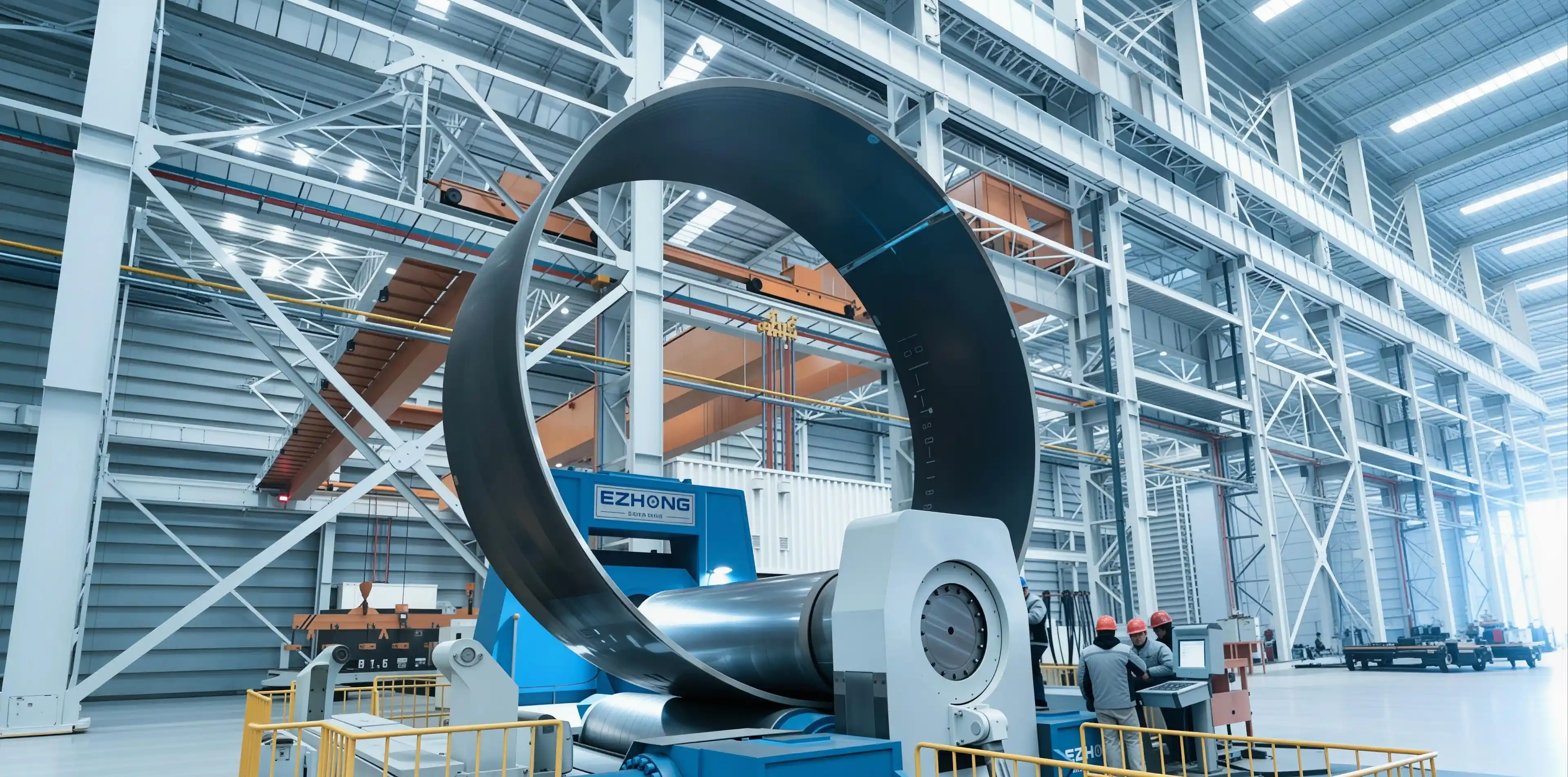Bridge structure fabrication — heavy plate bending for arch bridges and steel box girders