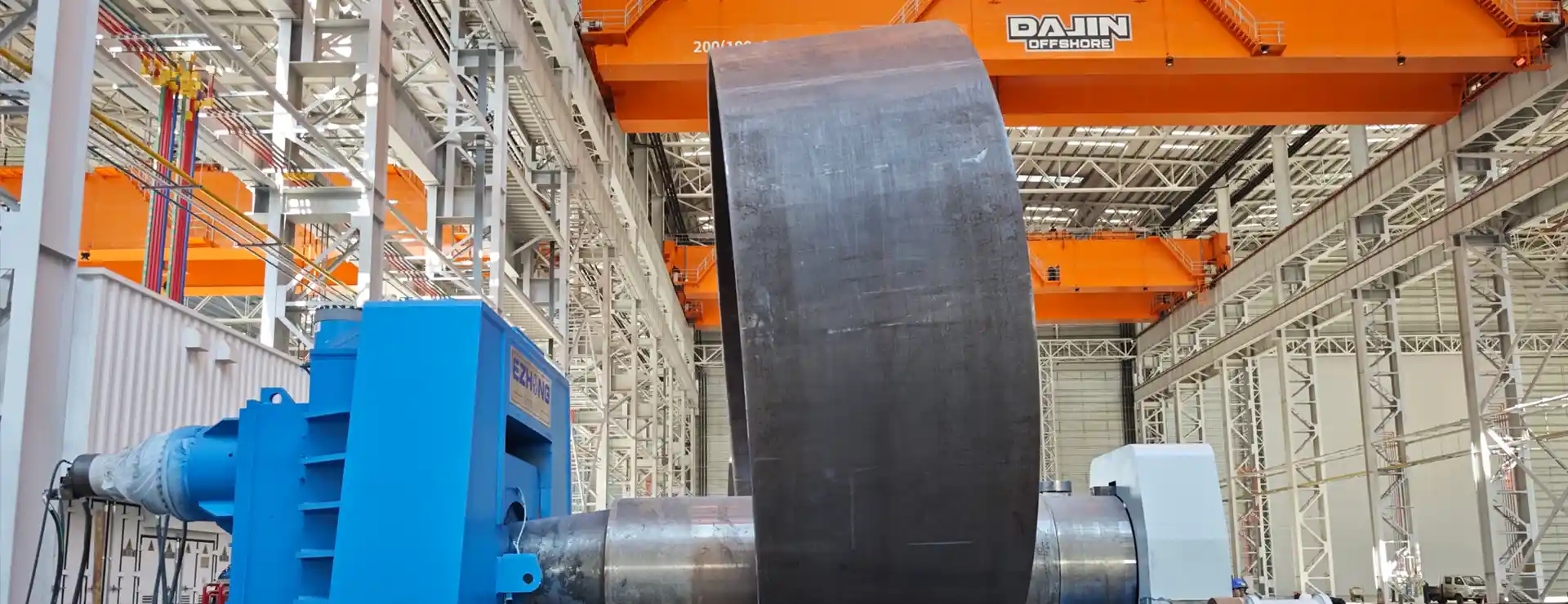 Pressure vessel shell rolling — ASME/PED certified boiler fabrication