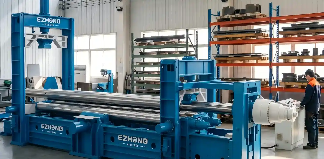 12m Heavy-Duty Hydraulic 3-Roll Plate Rolling Machine