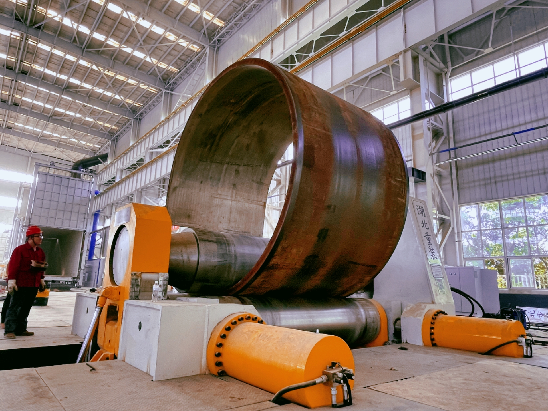 Wind turbine tower manufacturing — 3-roll plate bending 30-120mm tapered sections
