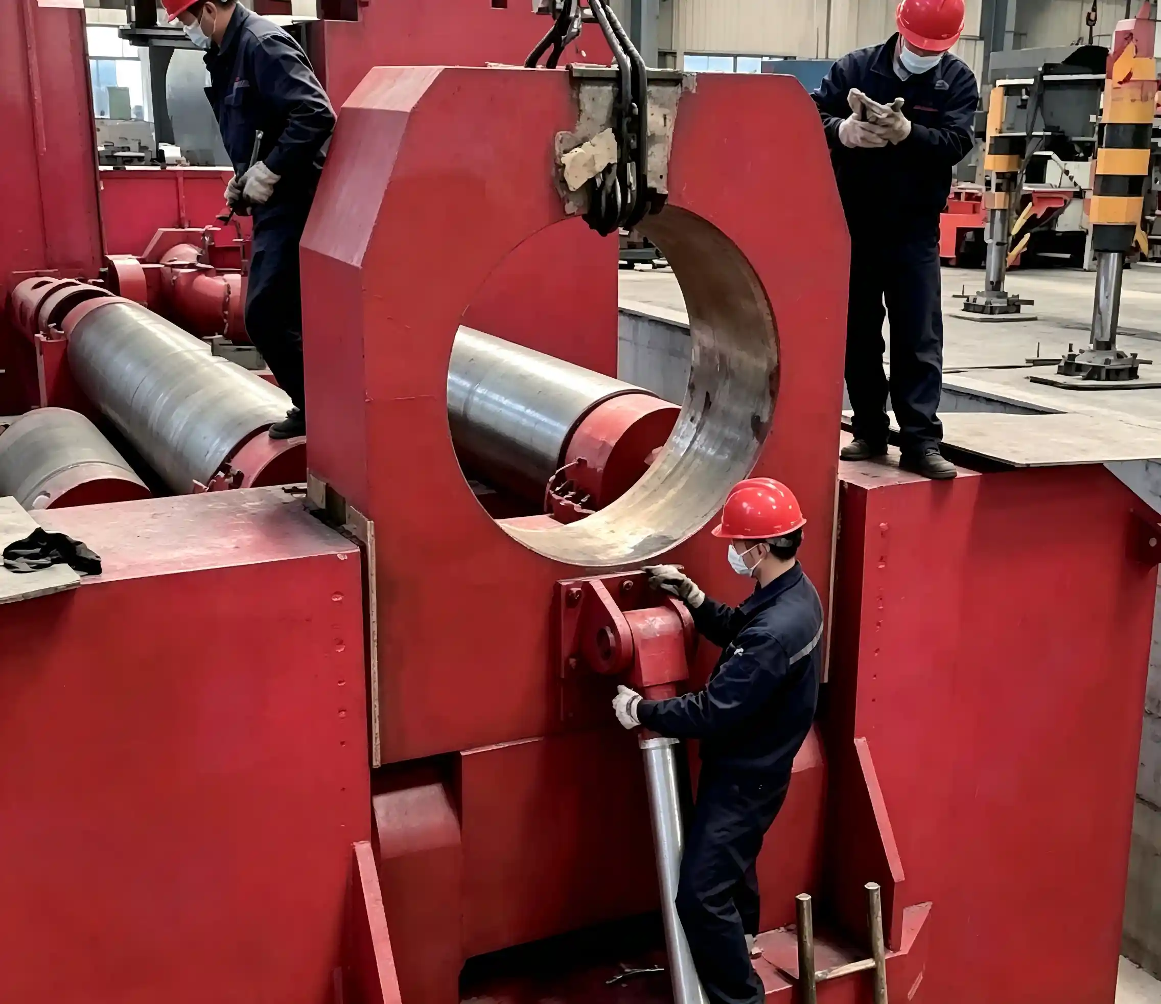 Three roll rolling machine detail 2
