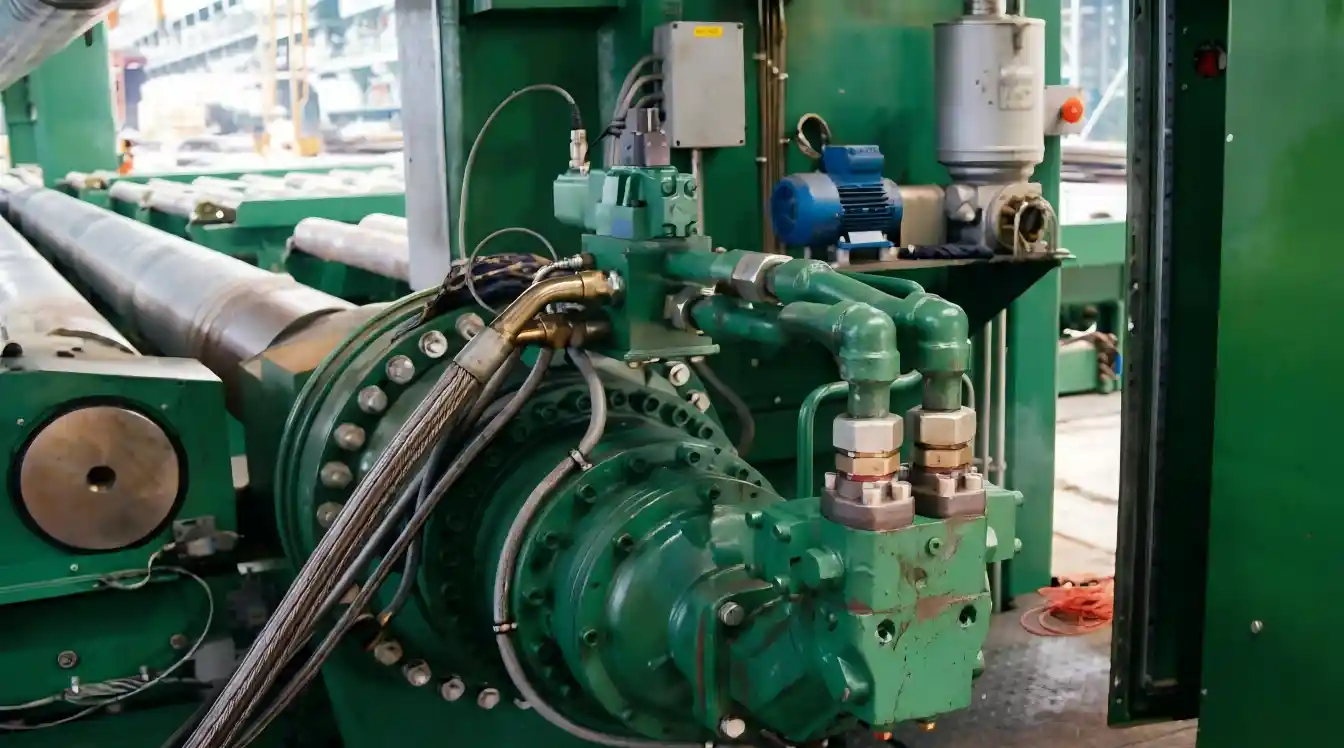 Marine three roll rolling machine detail 2