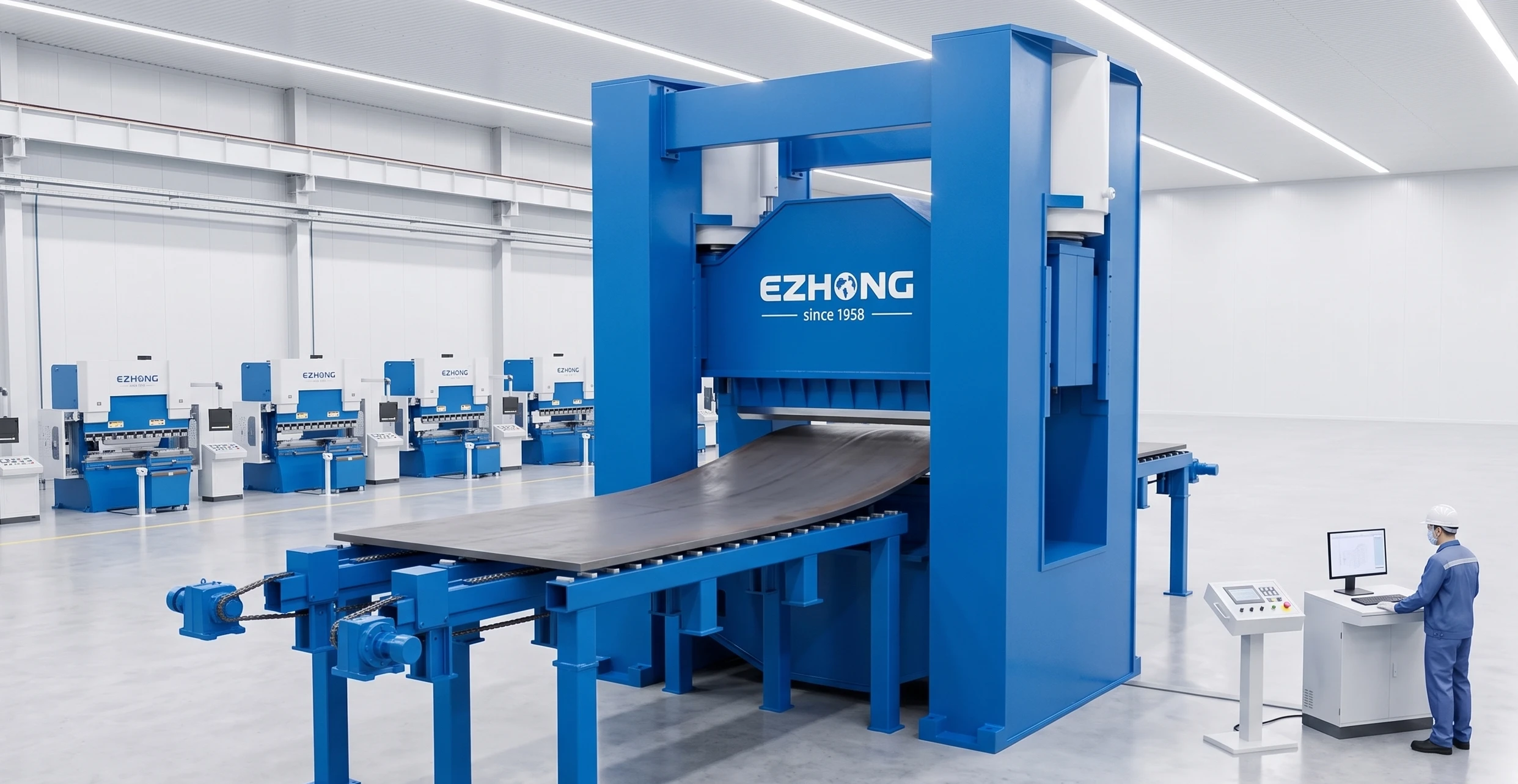 EZHONG hydraulic press — horizontal axle press and C-frame precision pressing equipment working